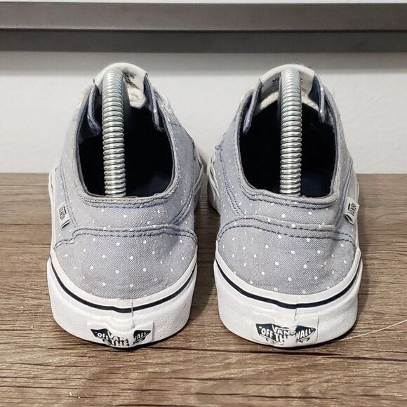 Vans Chambray Women's Casual Shoes Size 8.5 Blue/Polka Dot - Picture 4 of 8